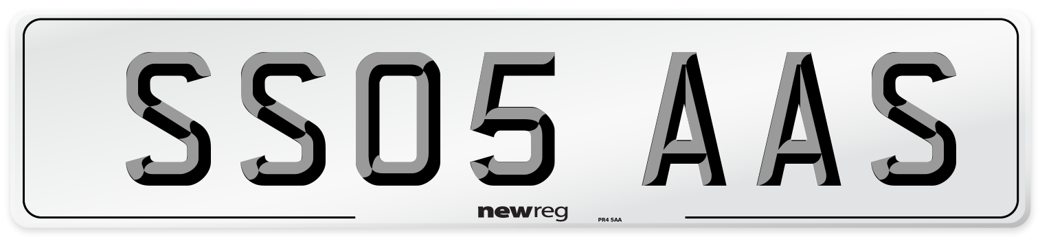 SS05 AAS Number Plate from New Reg